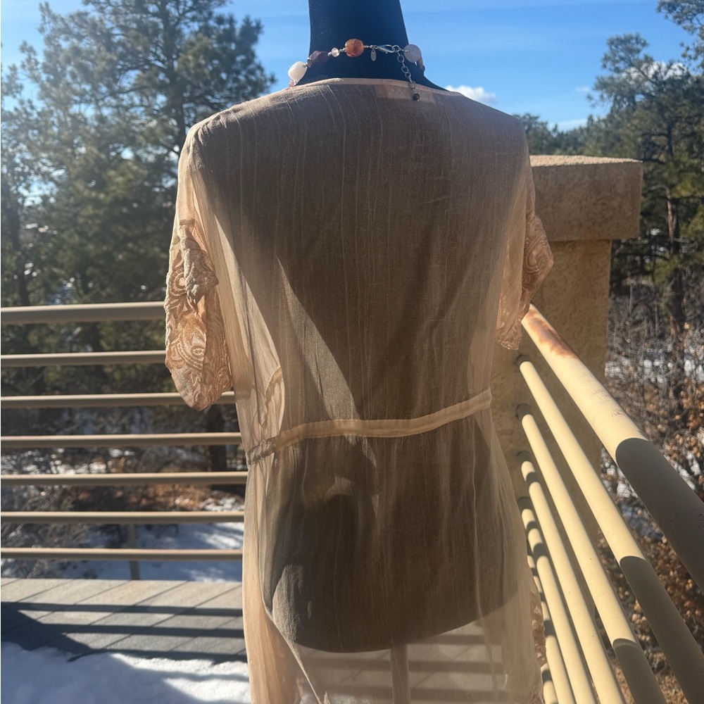 Boho Lace Trim Tunic Top - Picture 4 of 4